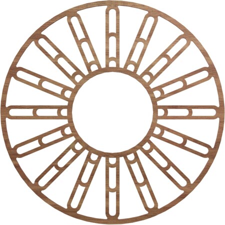 Ekena Millwork Hale Wood Fretwork Pierced Ceiling Medallion, Walnut, 26"OD x 9 1/2"ID x 1/4"T CMWP26X26X0250HHWA